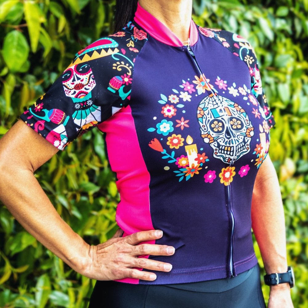 Women's Dia De Los Muertos "La Catrina" Club fit Cycling Jersey
